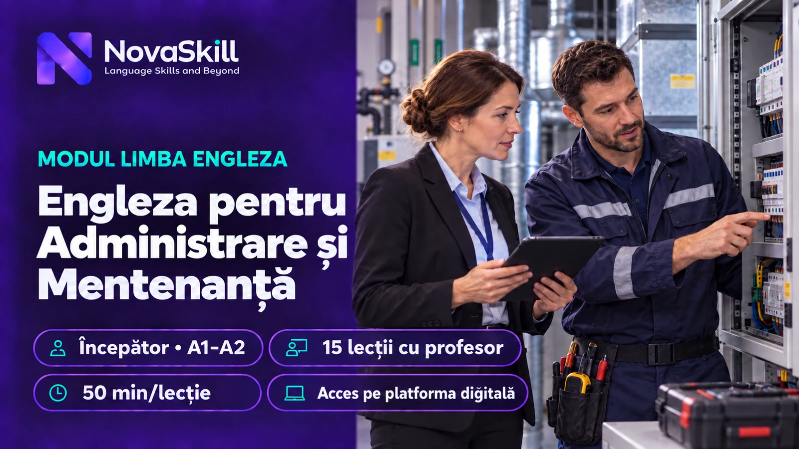 Engleză pentru Administrare și Mentenanță, A1–A2