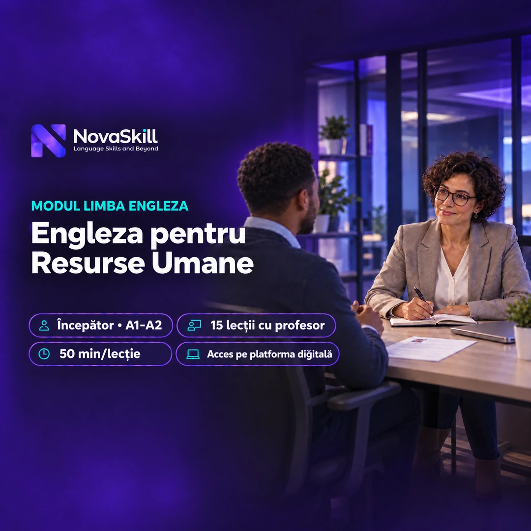 Coperta modulului Engleză pentru Resurse Umane, nivel A1–A2