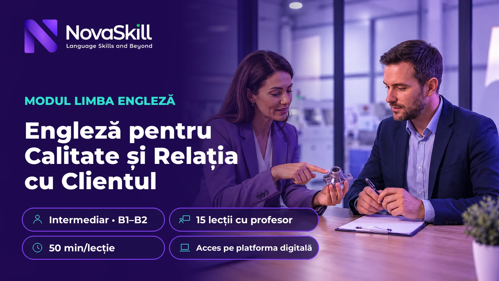 Engleză pentru Calitate și Relația cu Clientul, B1–B2