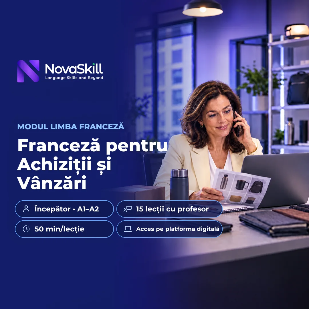 Coperta modulului Franceză pentru Achiziții și Vânzări, nivel A1–A2