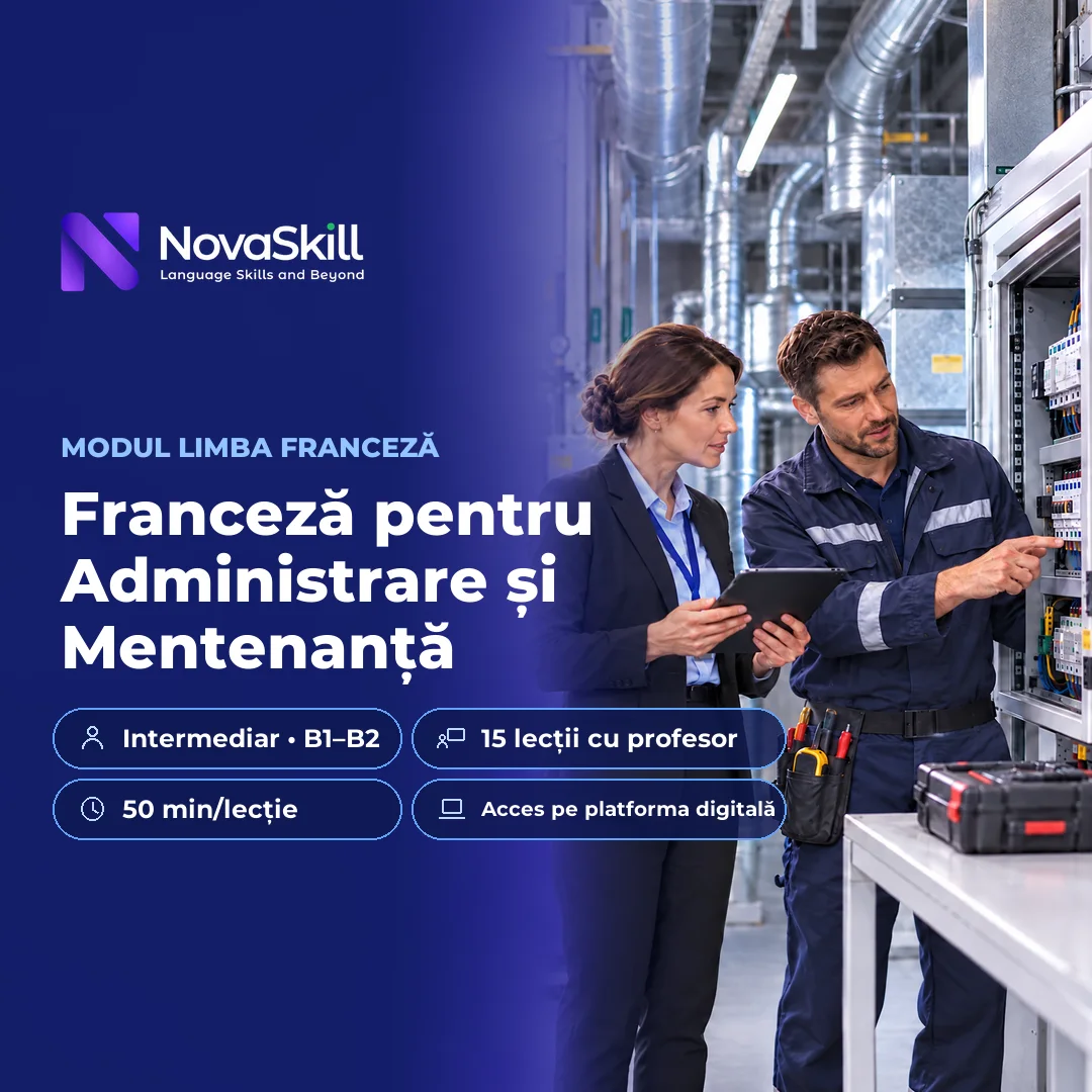 Coperta modulului Franceză pentru Administrare și Mentenanță, nivel B1–B2