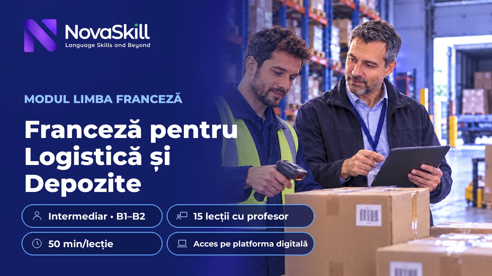 Franceză pentru Logistică și Depozite, B1–B2