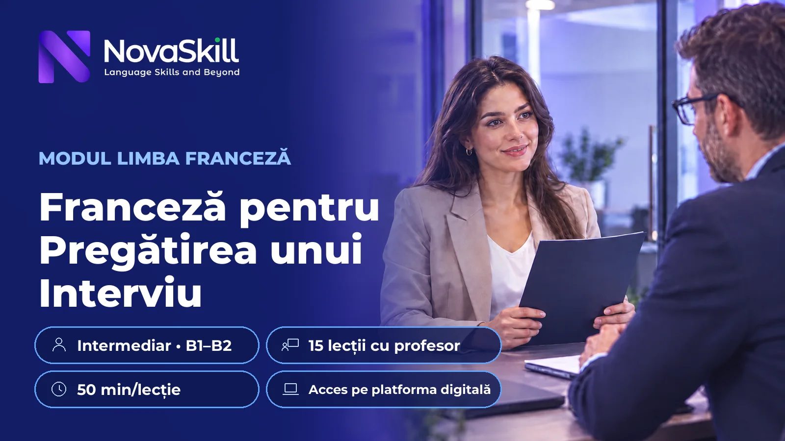 Franceză pentru pregătirea unui interviu, B1–B2