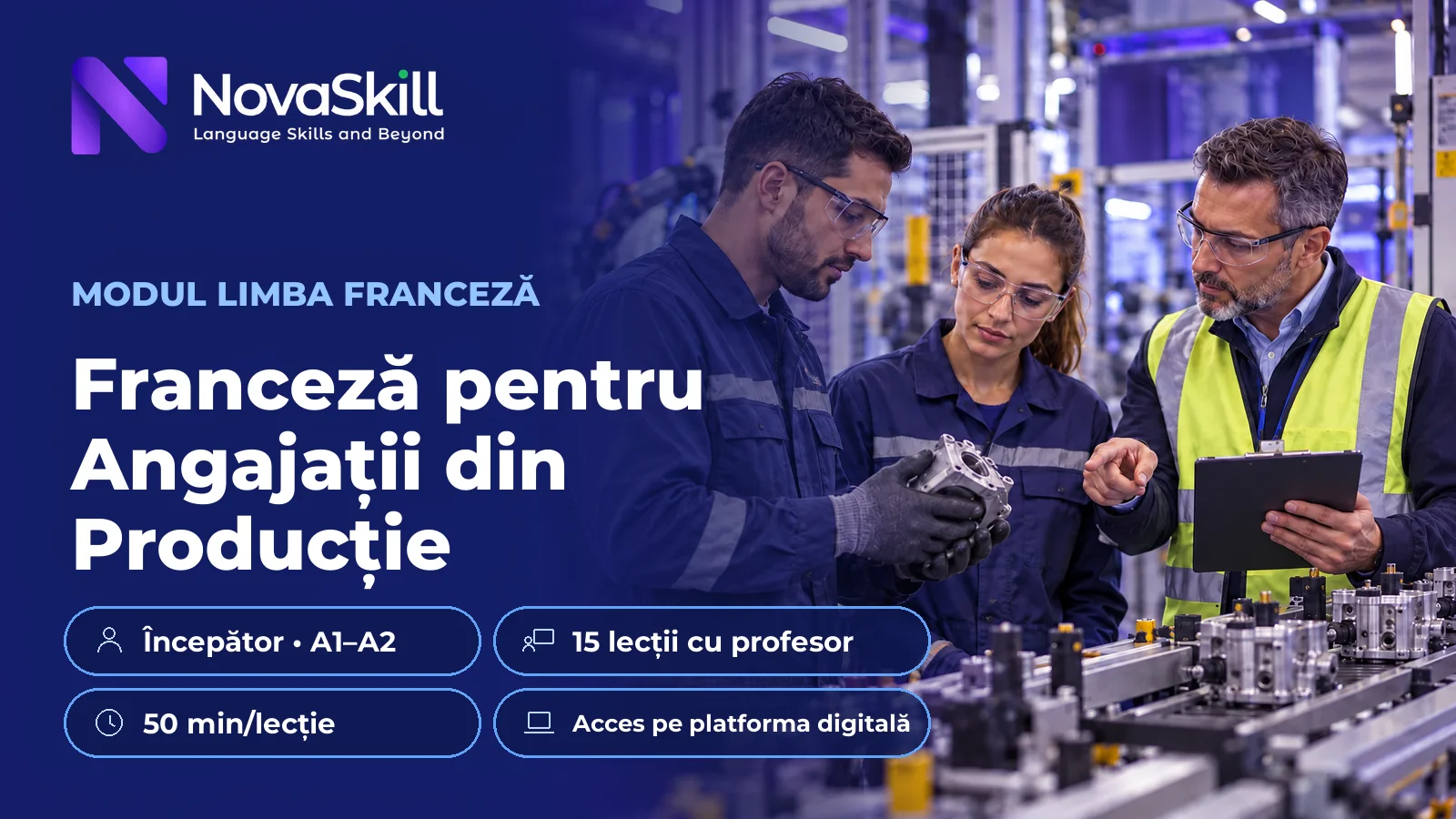 Franceză pentru angajații din Producție, A1–A2