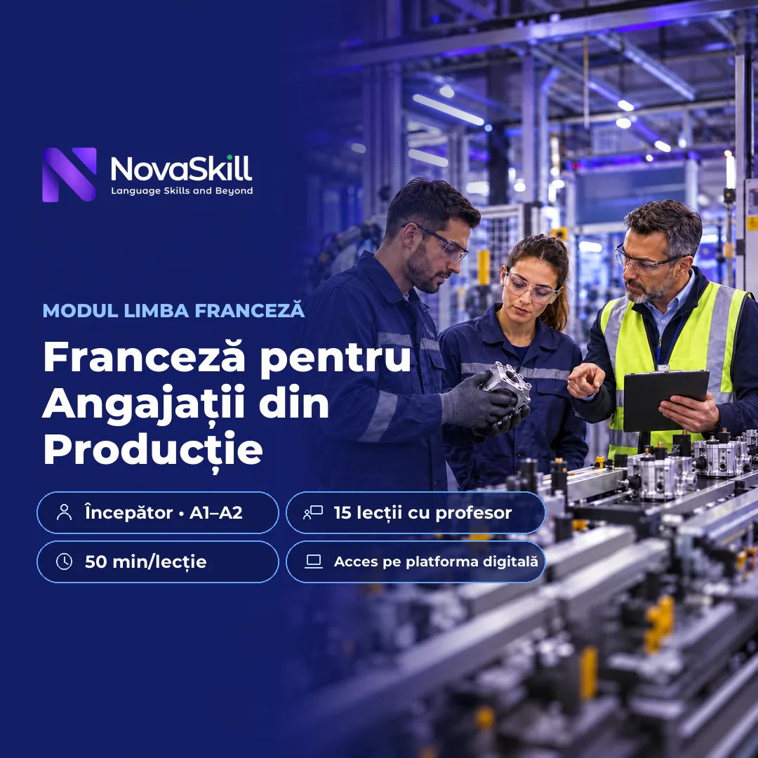 Coperta modulului Franceză pentru angajații din Producție, nivel A1–A2