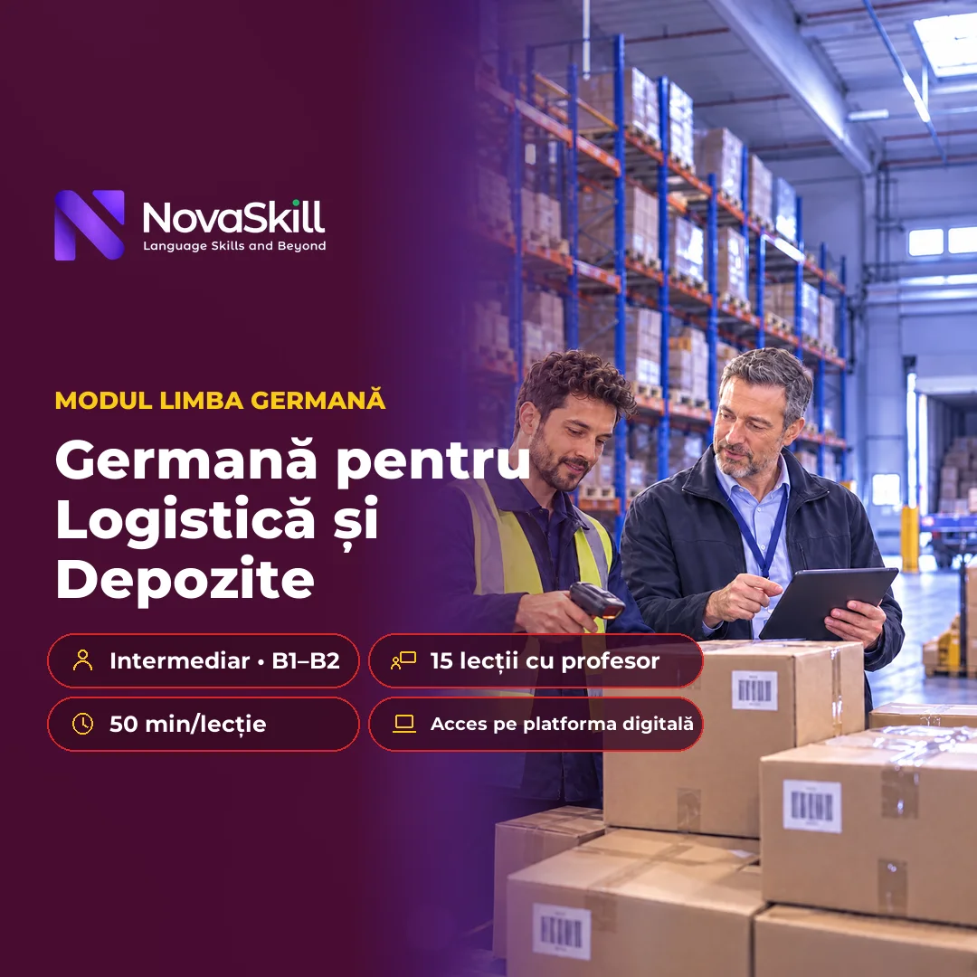Coperta modulului Germană pentru Logistică și Depozite, nivel B1–B2