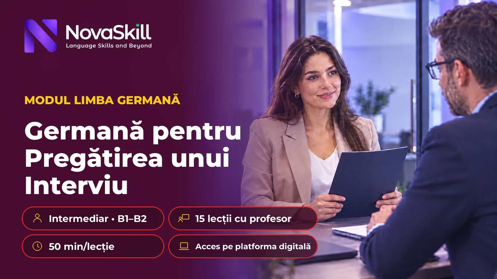 Germană pentru pregătirea unui interviu, B1–B2