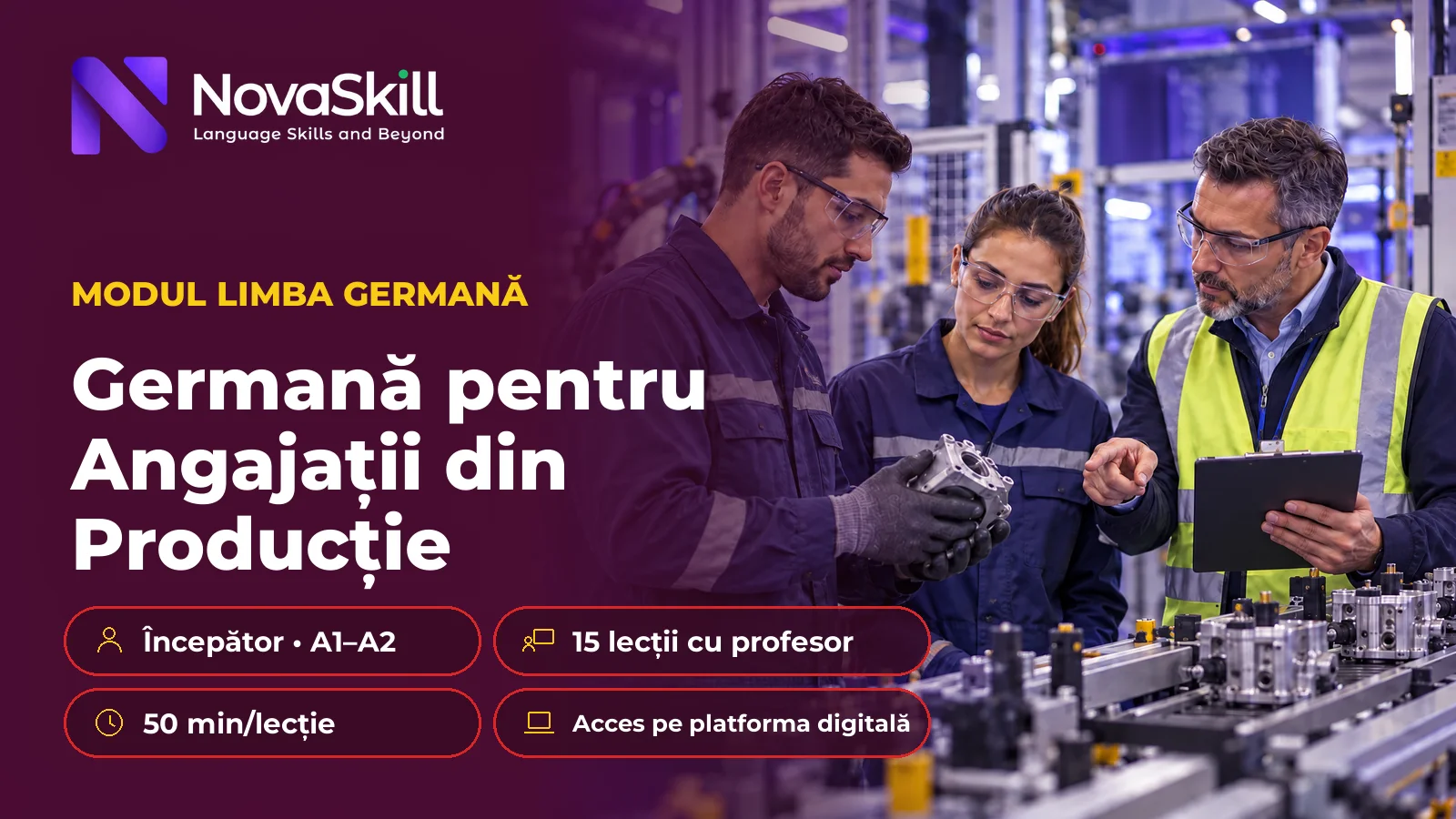 Germană pentru angajații din Producție, A1–A2