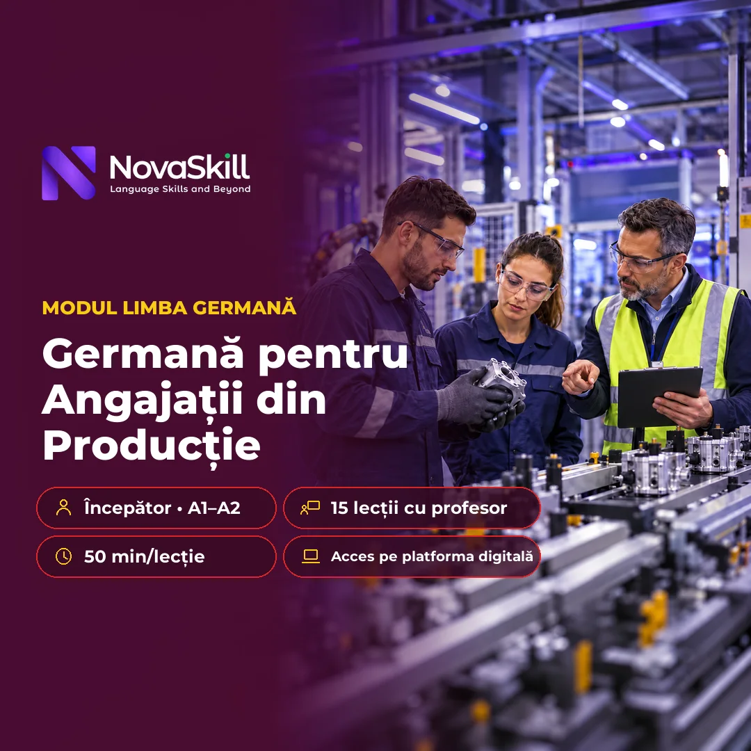 Coperta modulului Germană pentru angajații din Producție, nivel A1–A2
