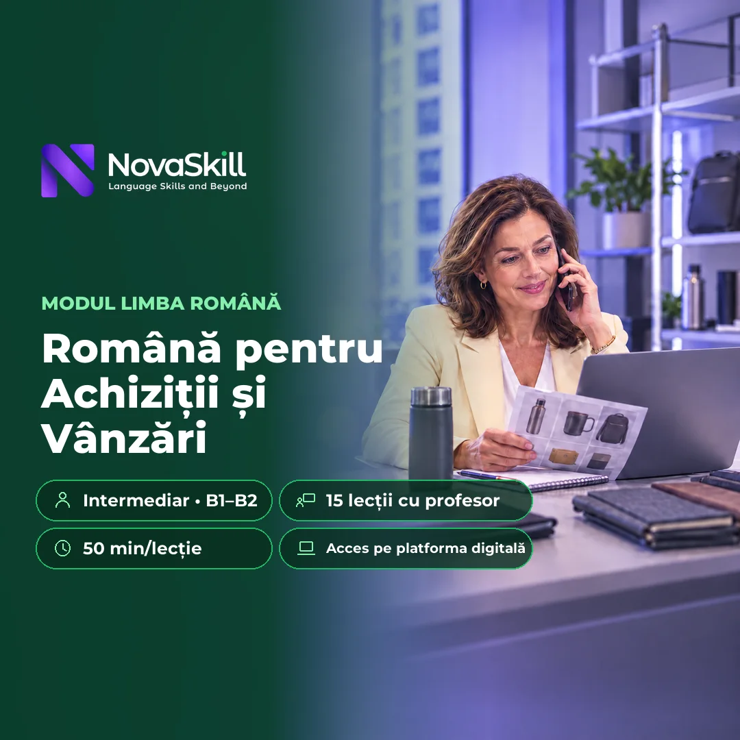 Coperta modulului Română pentru Achiziții și Vânzări, nivel B1–B2