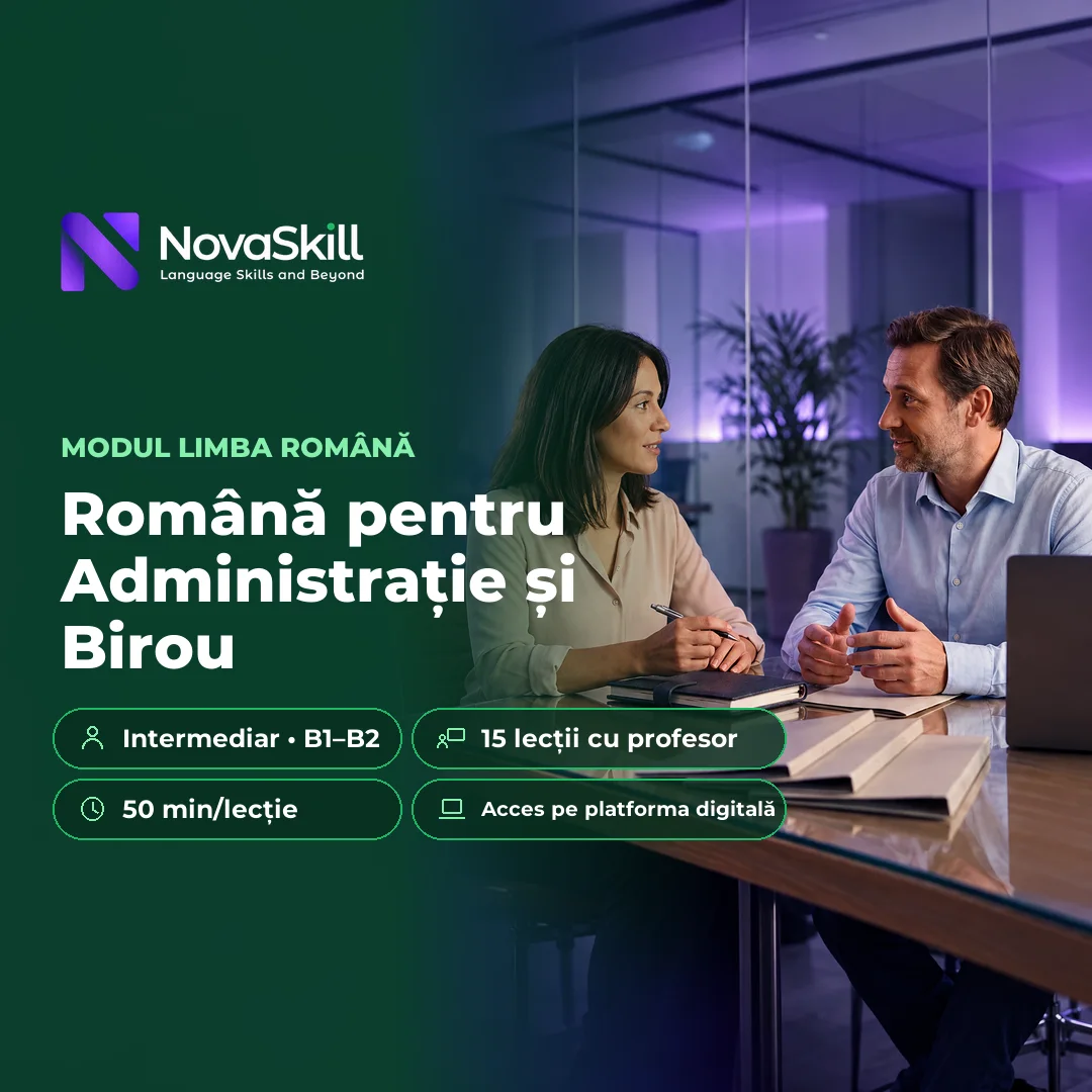 Coperta modulului Română pentru Administrație și Birou, nivel B1–B2