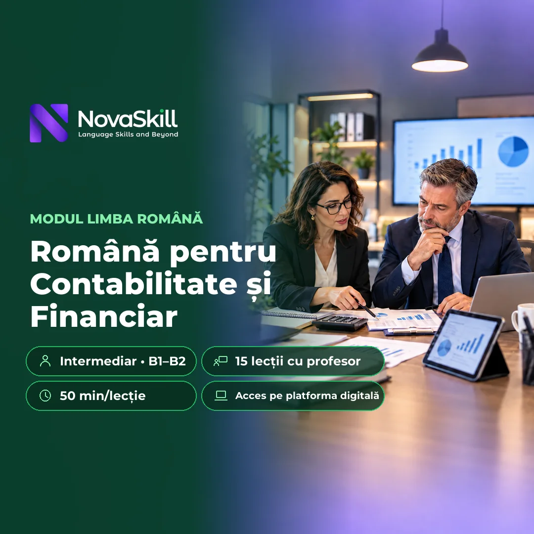 Coperta modulului Română pentru Contabilitate și Financiar, nivel B1–B2