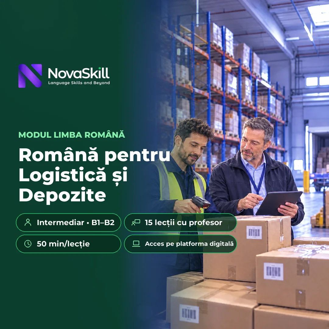 Coperta modulului Română pentru Logistică și Depozite, nivel B1–B2
