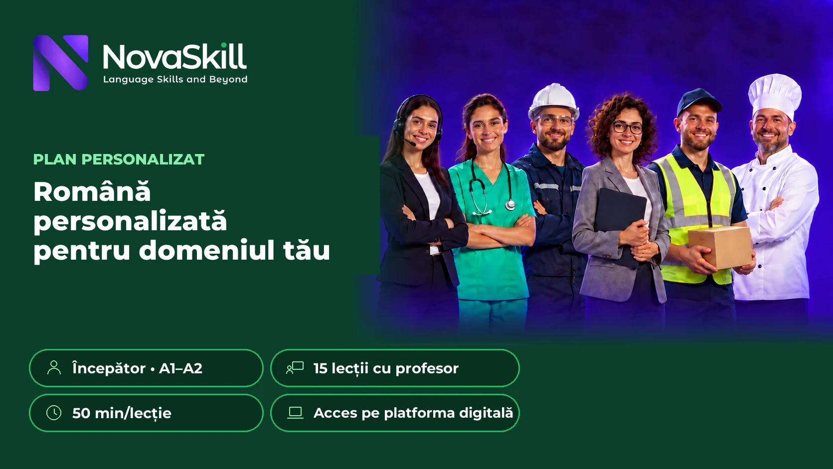 Română personalizată pentru domeniul tău