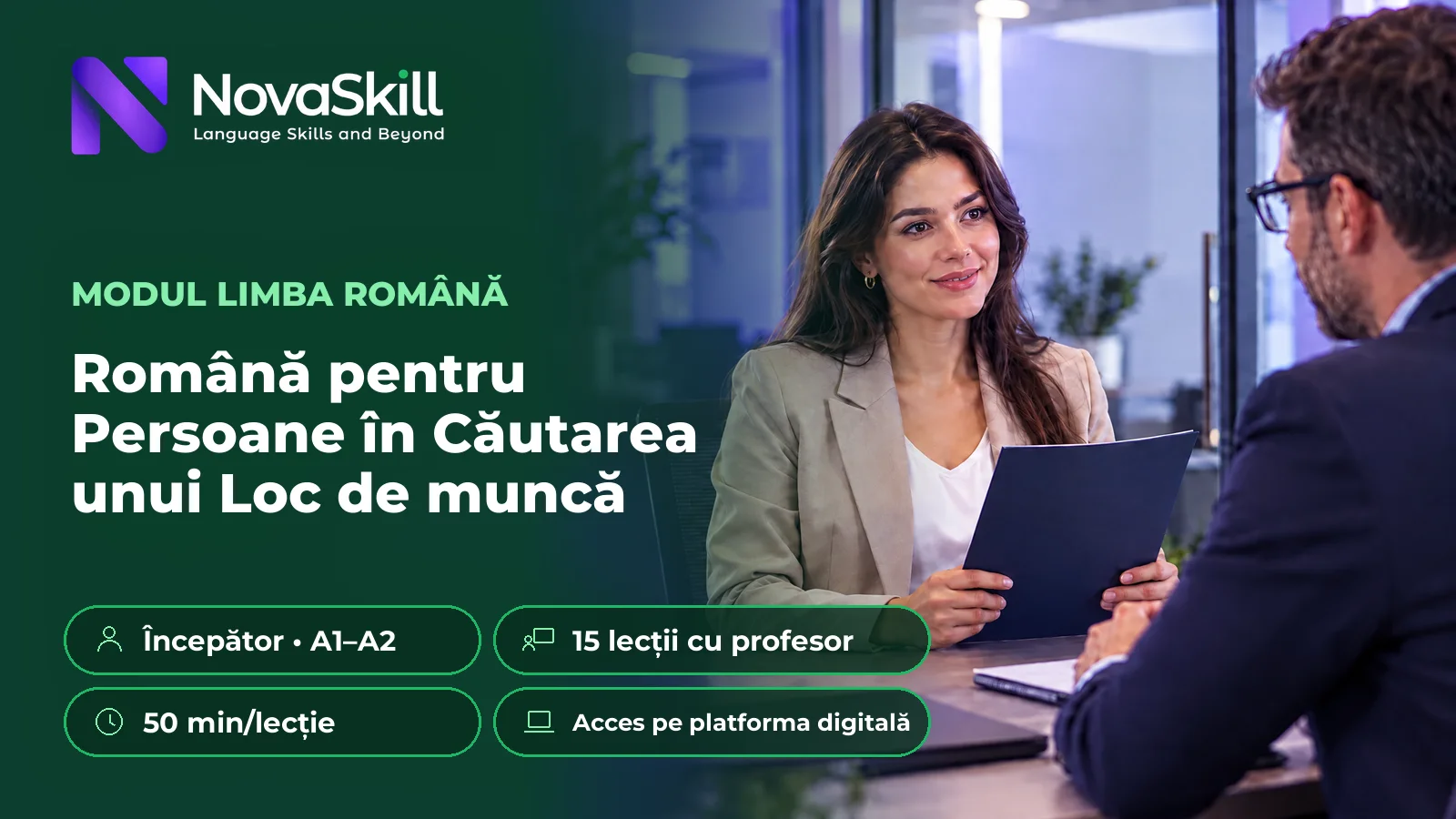 Română pentru persoane în căutarea unui loc de muncă, A1–A2