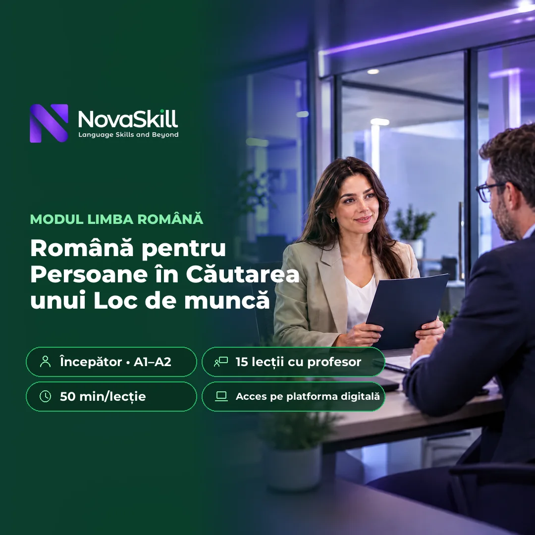 Coperta modulului Română pentru persoane în căutarea unui loc de muncă, nivel A1–A2