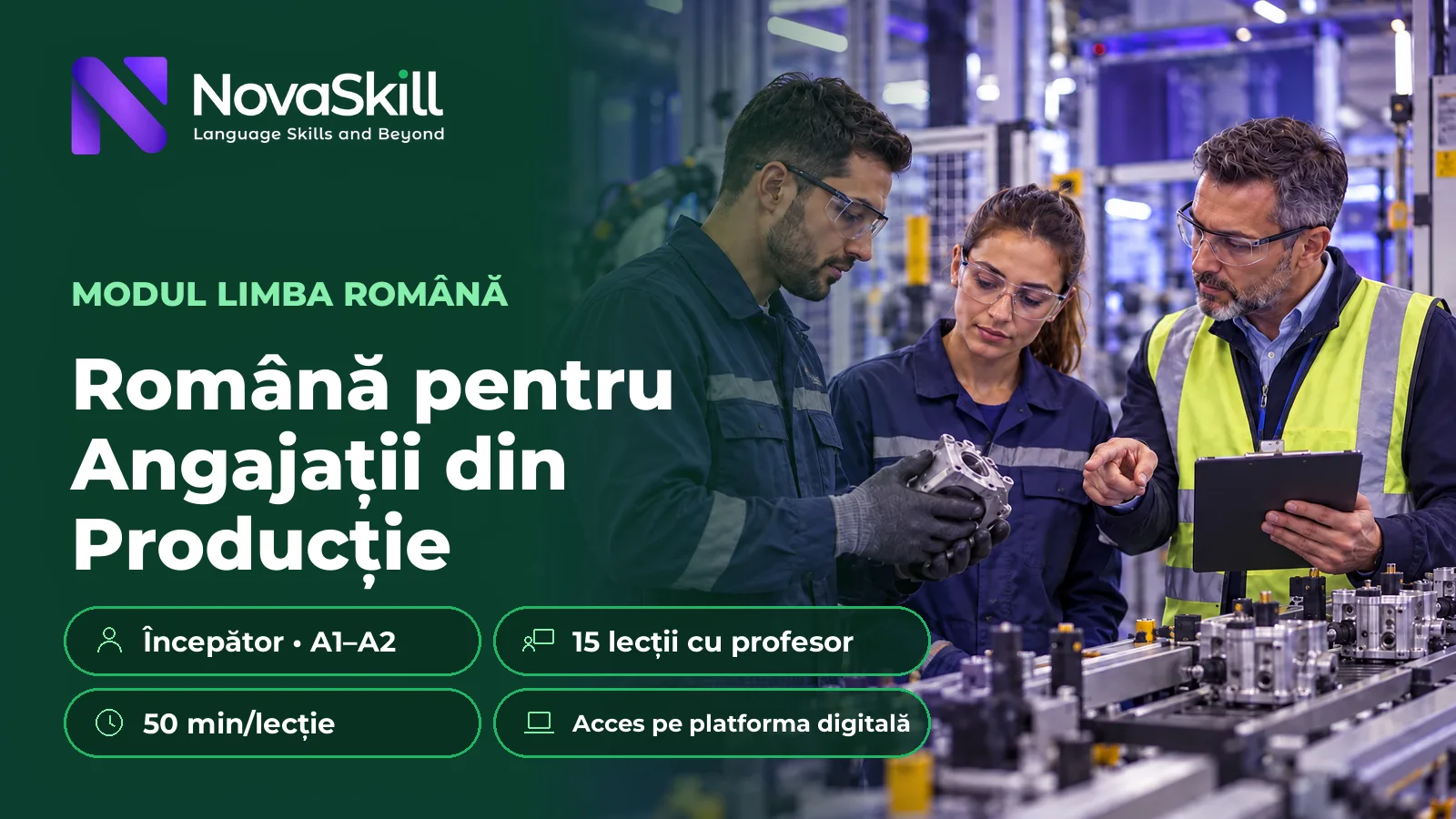 Română pentru angajații din Producție, A1–A2