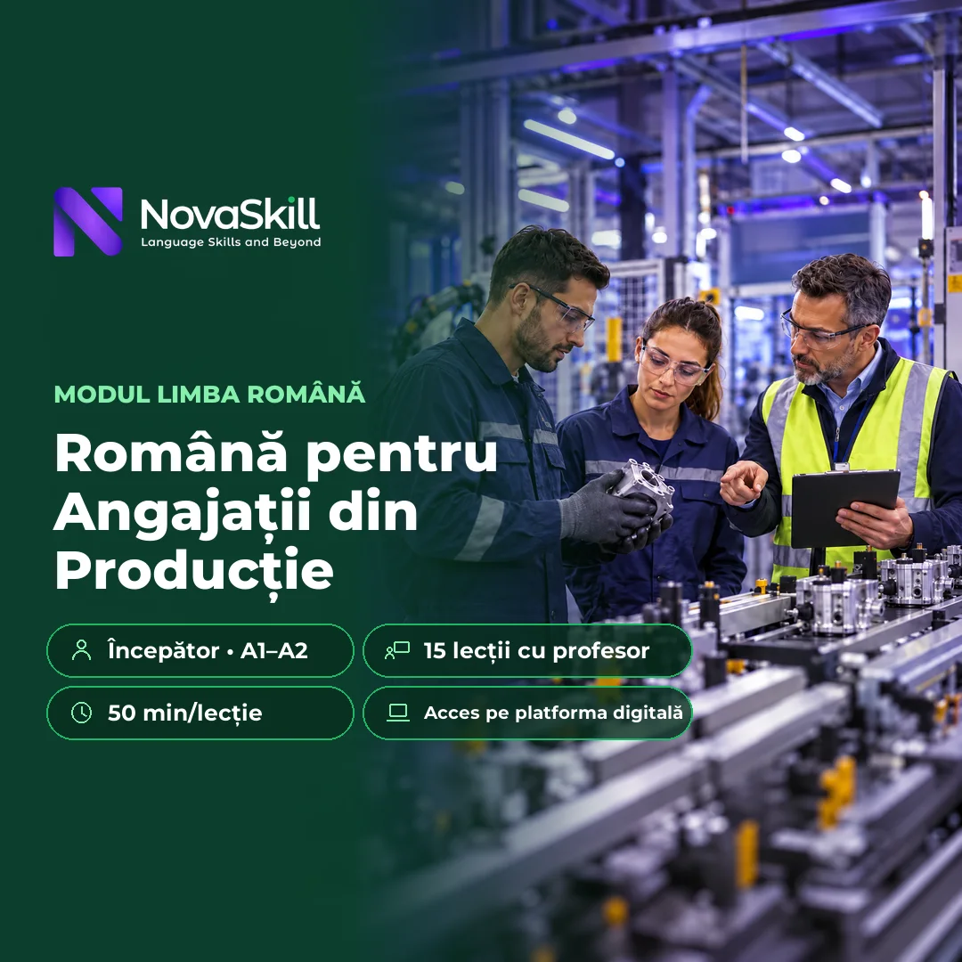 Coperta modulului Română pentru angajații din Producție, nivel A1–A2