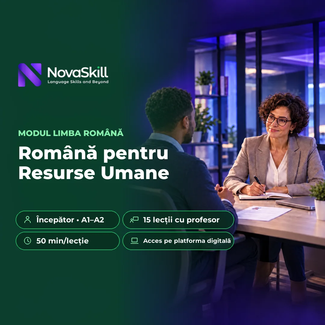 Coperta modulului Română pentru Resurse Umane, nivel A1–A2