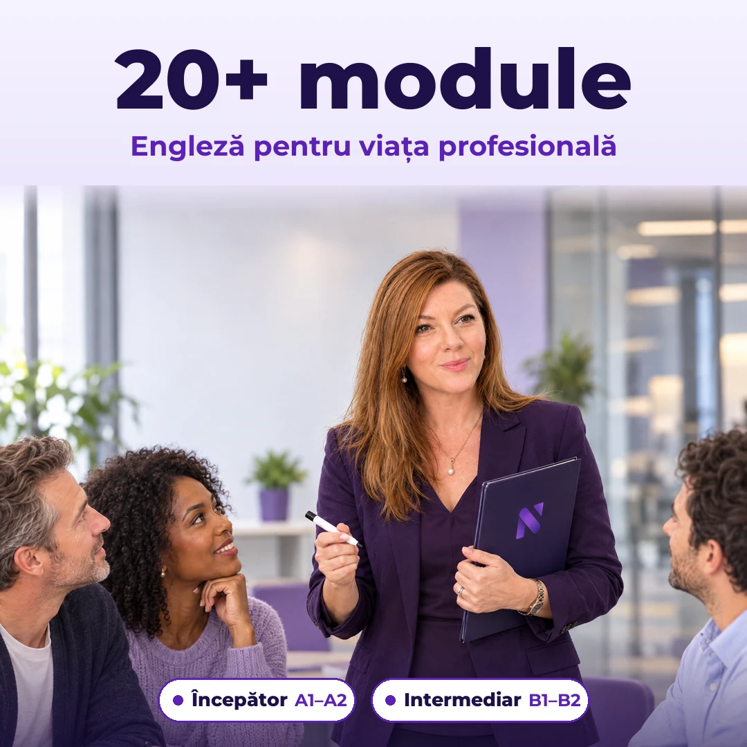 Colecția NovaSkill de peste 20 de module de engleză profesională