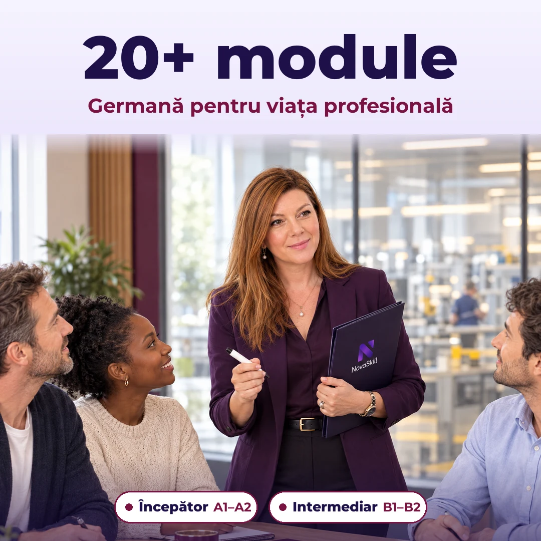 Colecția NovaSkill de peste 20 de module de germană profesională