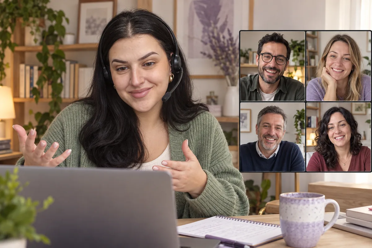 Curs online NovaSkill cu patru cursanți