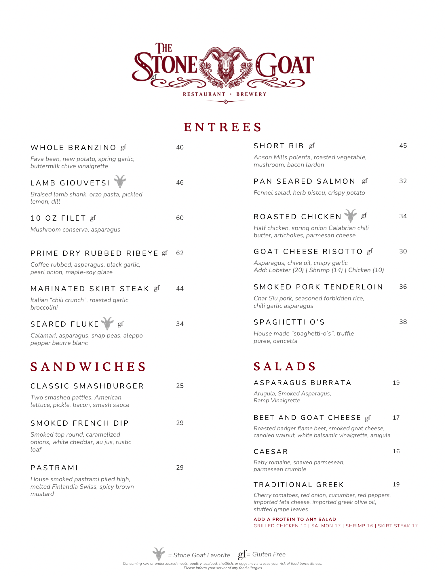 Menu Page 1