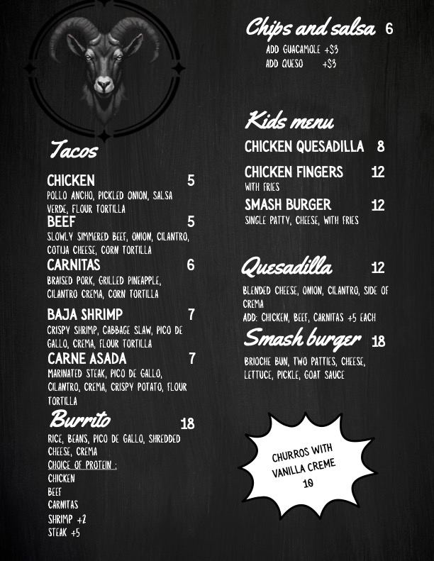 Menu Page 6 - Food Truck