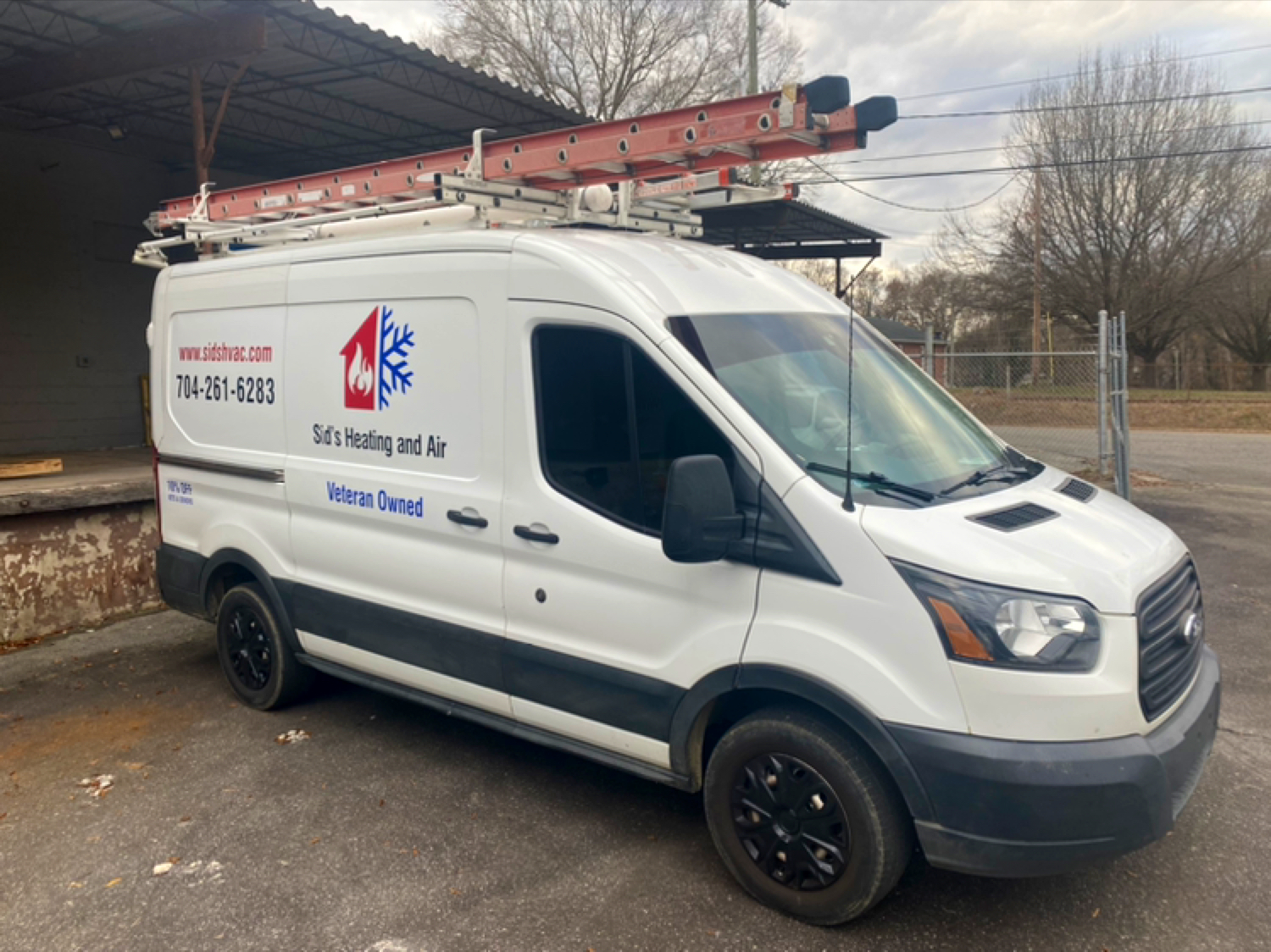 Sid's Heating and Air service van — HVAC contractor Monroe NC