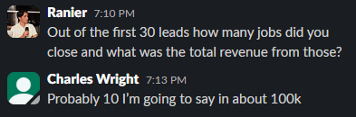 Client message to Intellimark