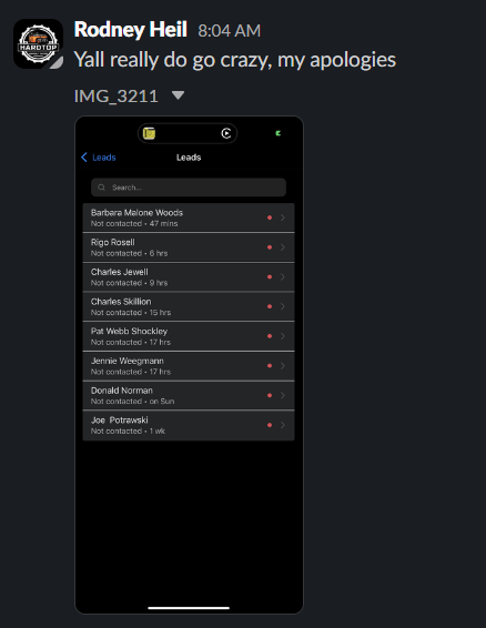 Client message to Intellimark