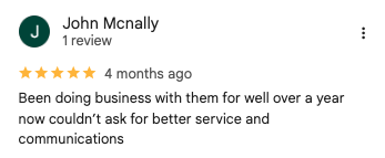 Google review for Intellimark from John Mcnally