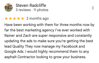 Google review for Intellimark from Steven Radcliffe