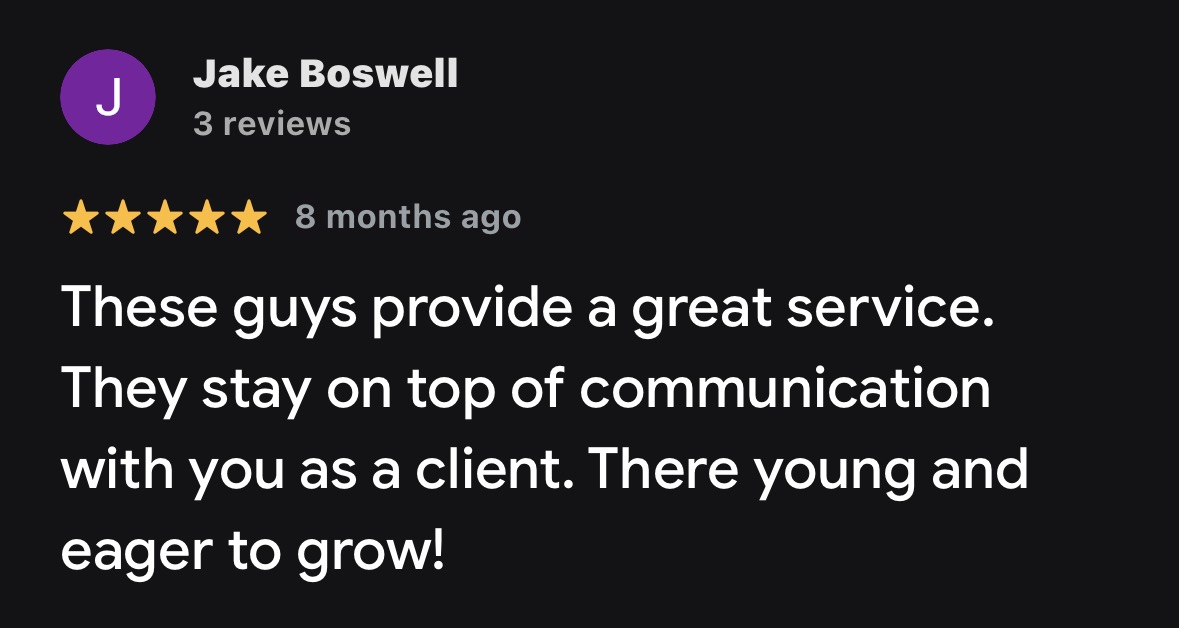 Google review for Intellimark from Jake Boswell
