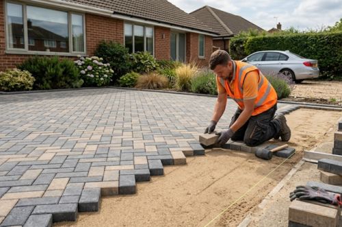 Block paving driveway