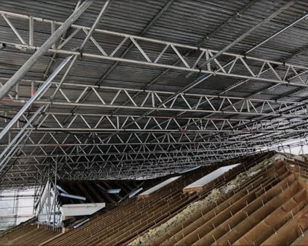 temporary roof scaffolding