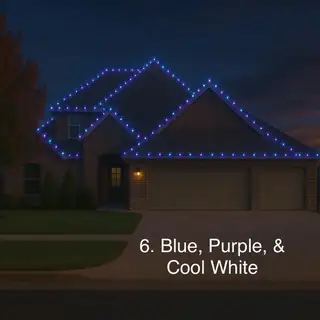 Blue, Purple and Cool White
