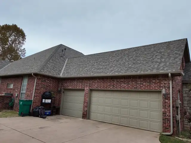 Double garage home before lights
