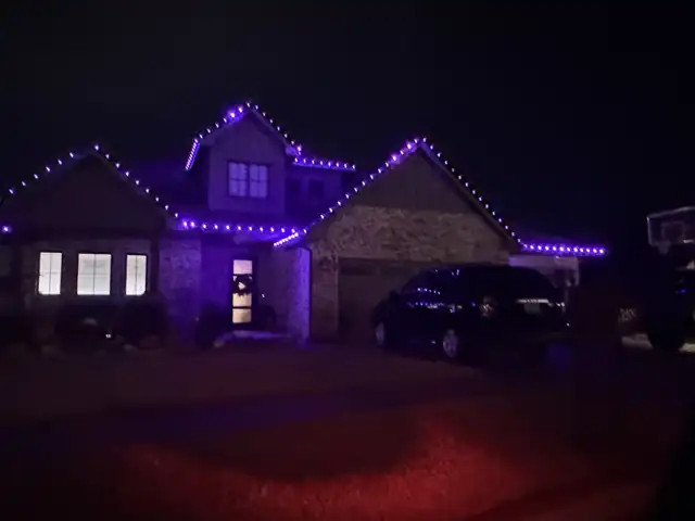 Christmas lights installed by Sanchez Construction