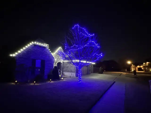 Christmas lights installed by Sanchez Construction