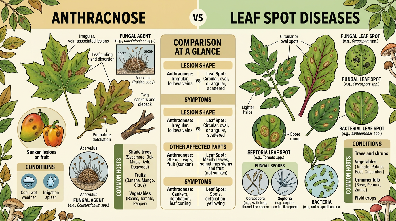 Anthracnose and Leaf Spot Diseases diagram