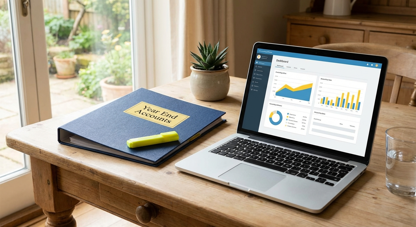 Luke Jackson FMAAT preparing year end accounts for a small business client
