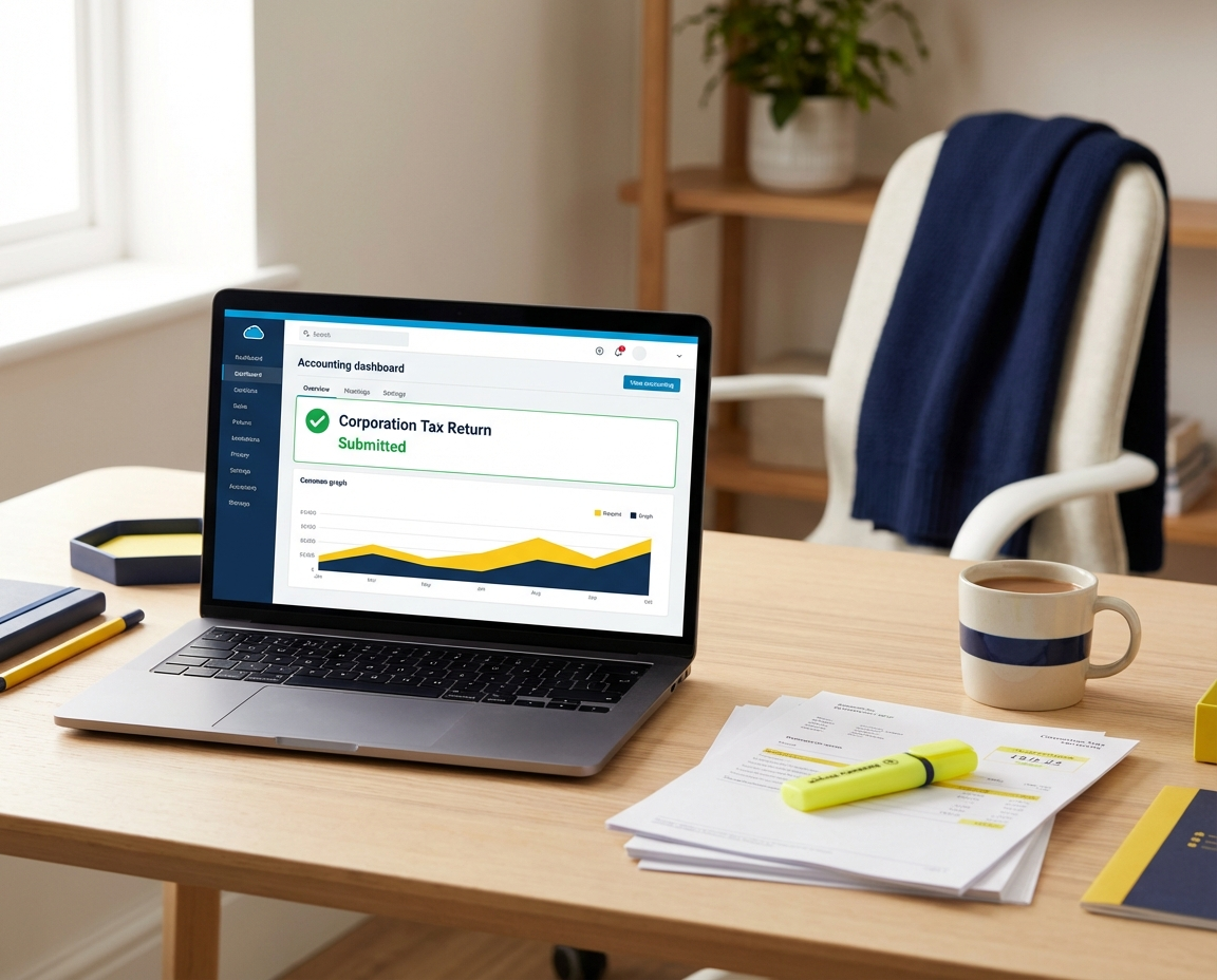 Luke Jackson FMAAT, accountant preparing a corporation tax return for a UK limited company