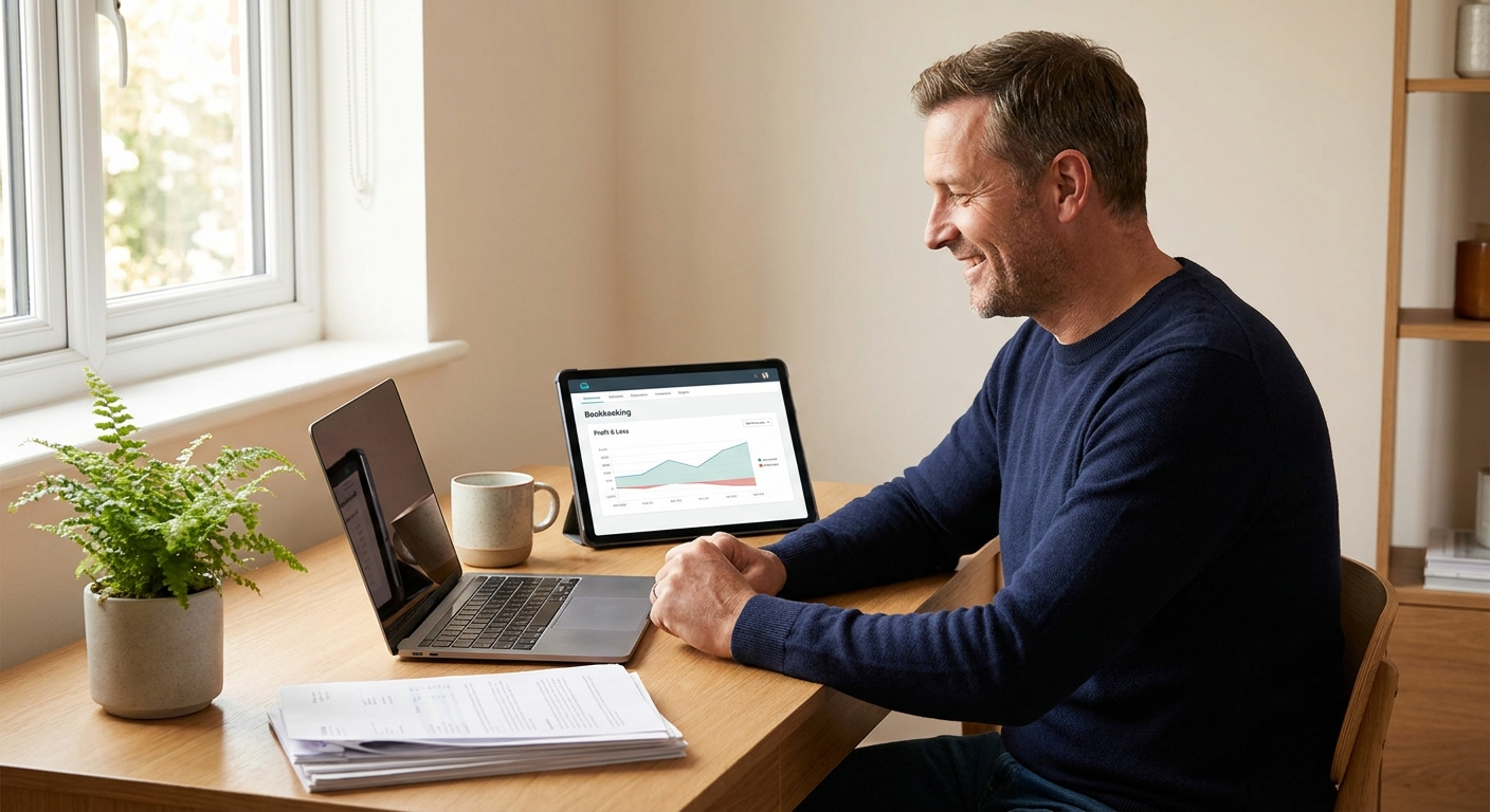 Luke Jackson FMAAT providing professional bookkeeping services to Stafford businesses