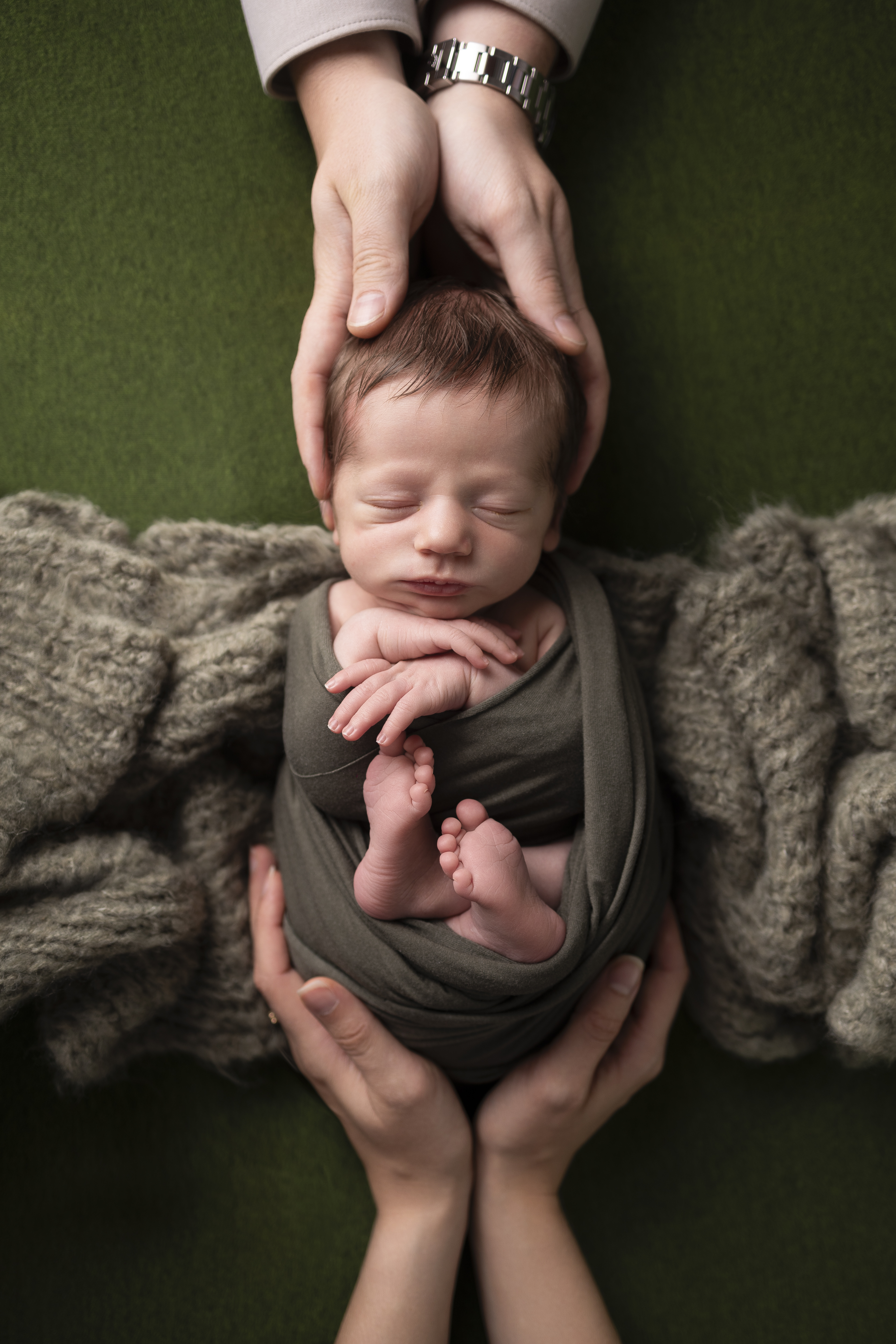 Newborn in sanfter Pose