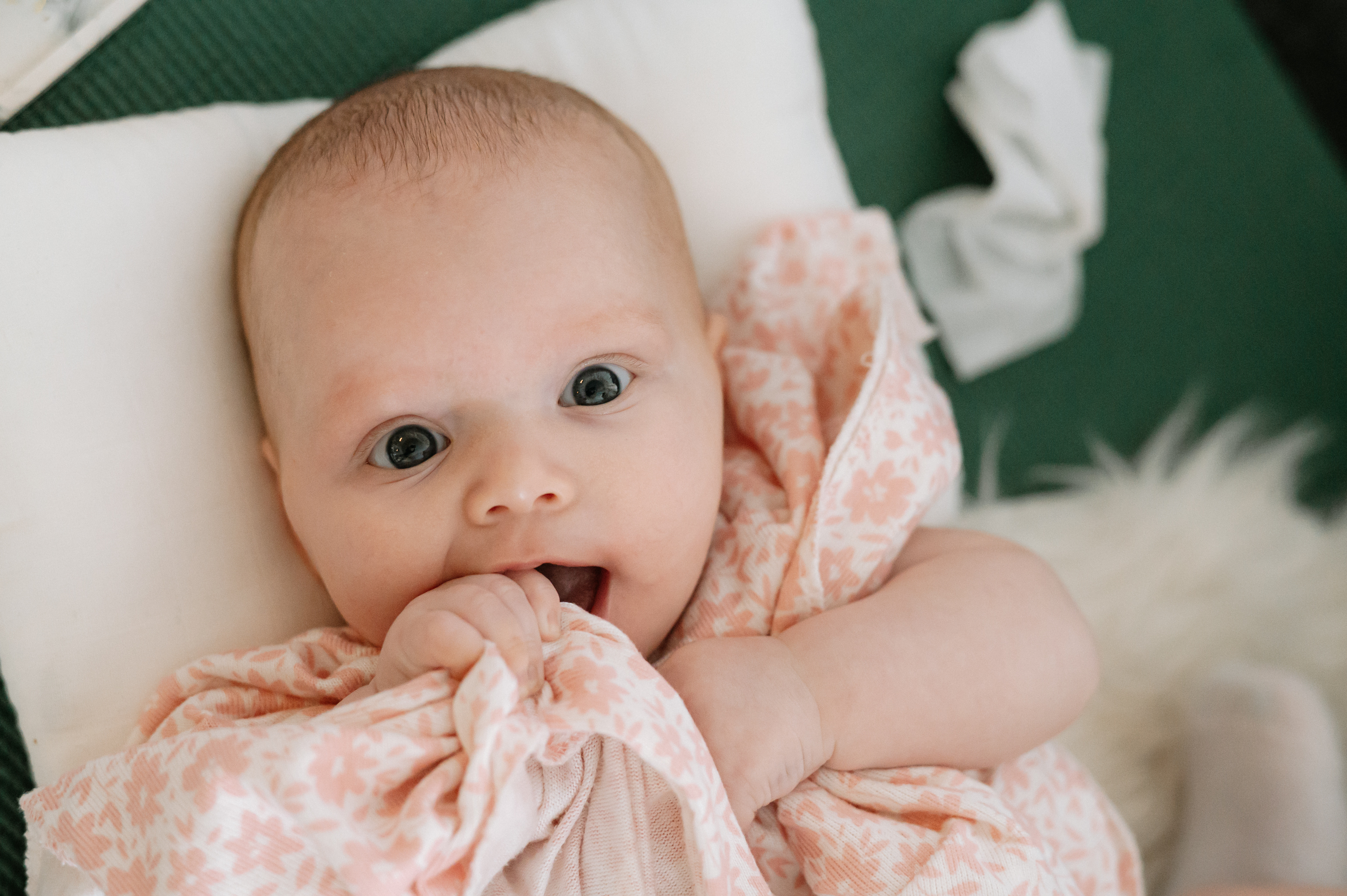 A Baby attending Little Rosebuds Baby Massage Classes. Doncaster