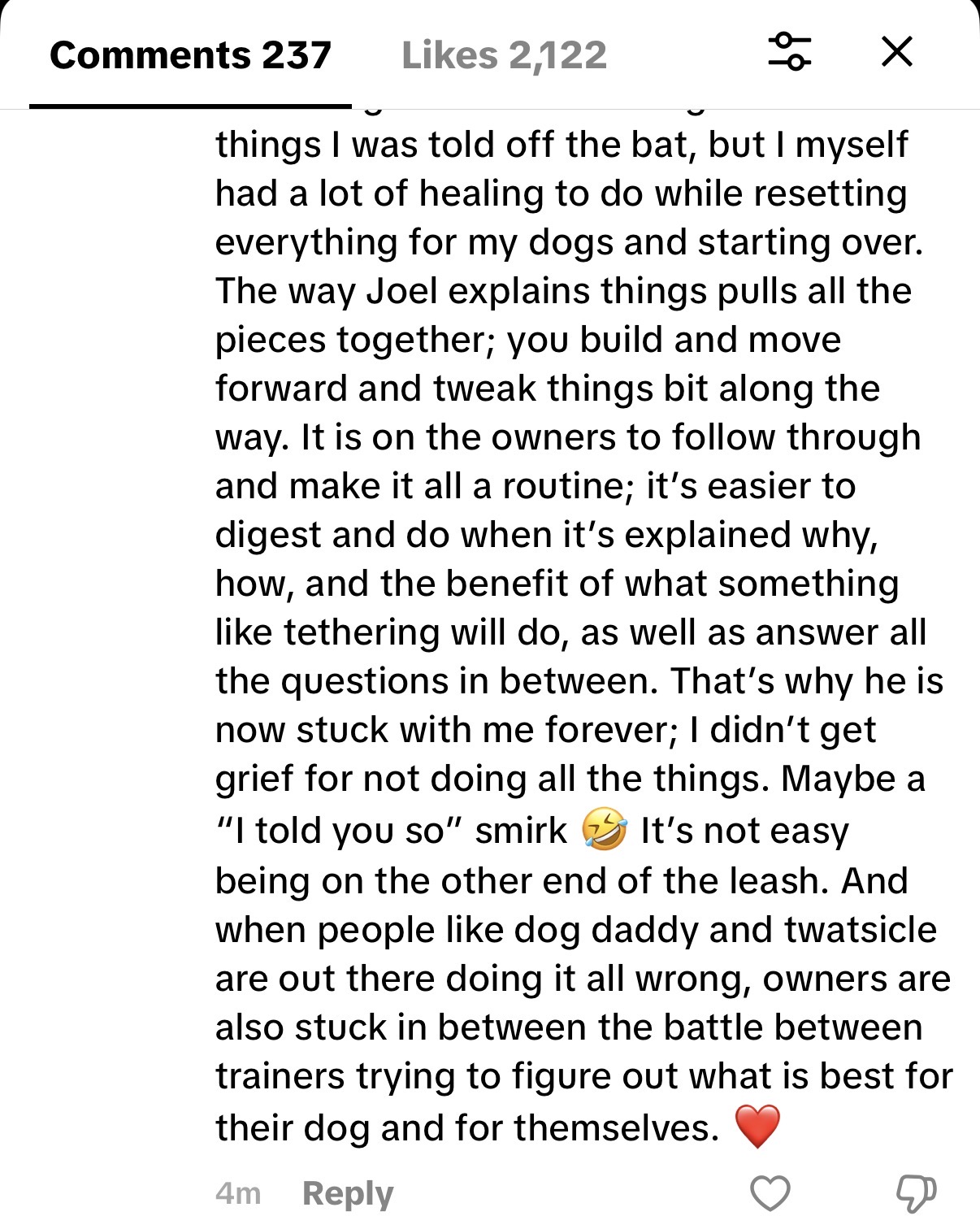 TikTok comment — pulls all pieces together