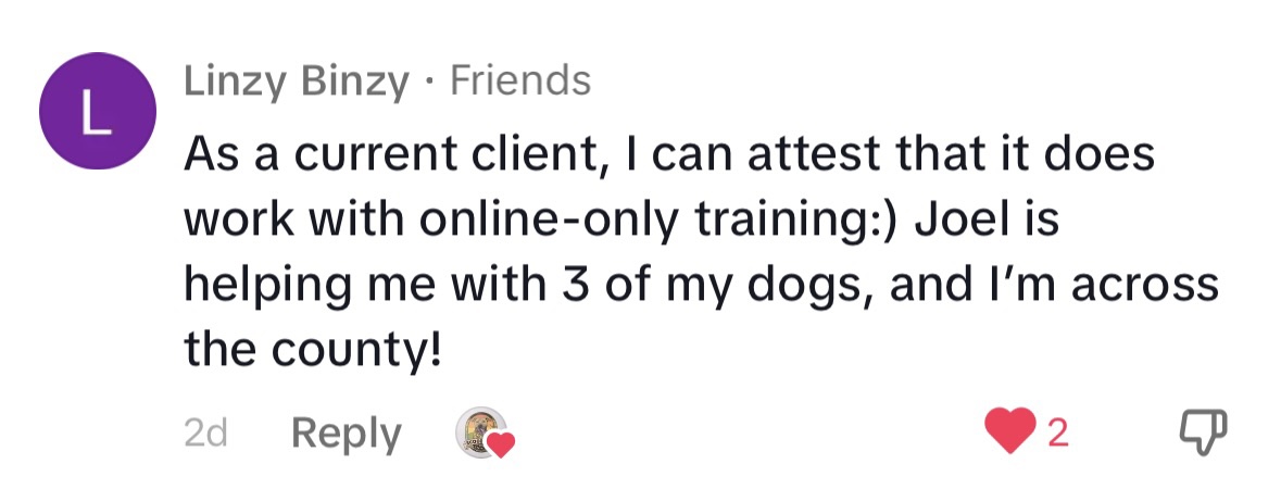 Real training result