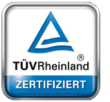 TÜV Rheinland zertifiziert