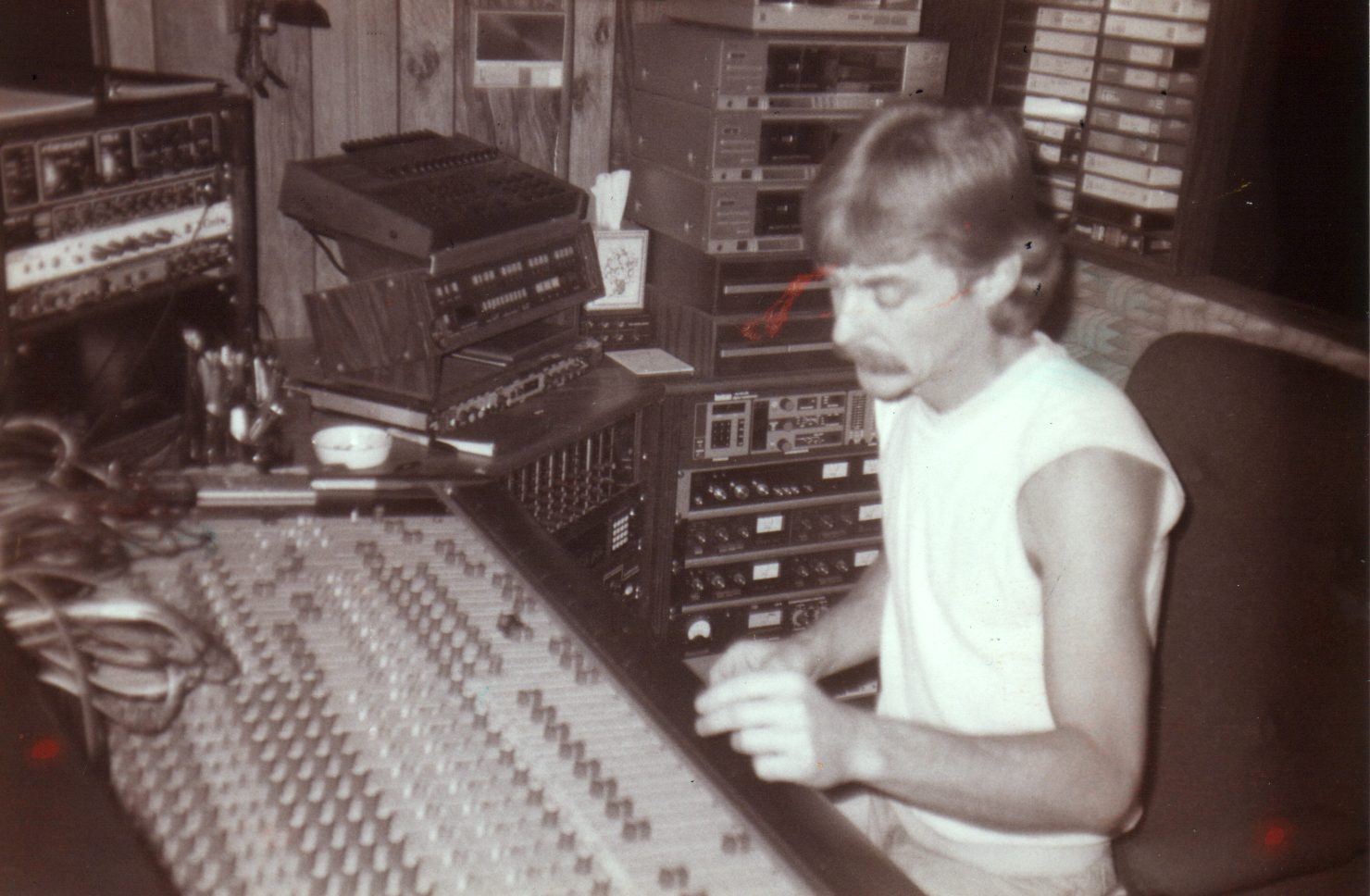 Buford Jones at the Trax Studio console